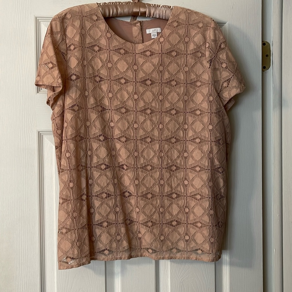 Pale pink lace top